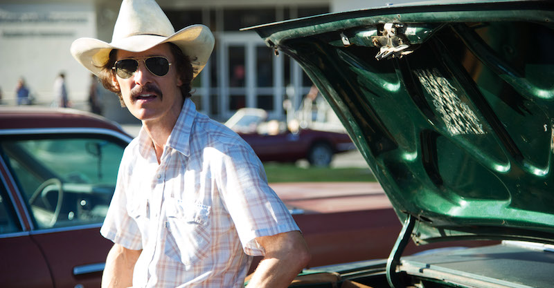 This image released by Focus Features shows Matthew McConaughey as Ron Woodroof in a scene from the film, "Dallas Buyers Club." The film was nominated for an Academy Award for best picture on Thursday, Jan. 16, 2014. The 86th Academy Awards will be held on March 2. (AP Photo/Focus Features, Anne Marie Fox)