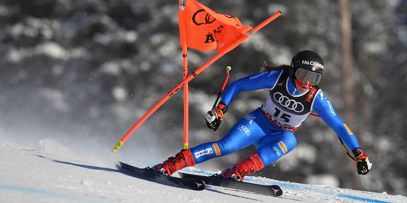 Sofia Goggia durante le prove della discesa libera ad Are (JONATHAN NACKSTRAND/AFP/Getty Images)