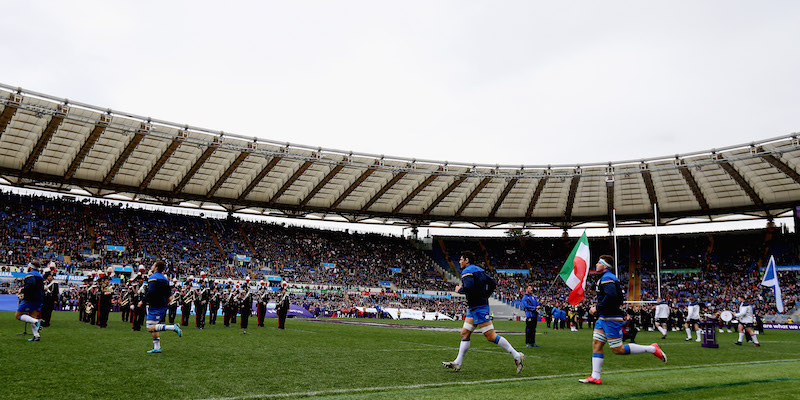 Lo Stadio Olimpico di Roma per l'ultima partita del Sei Nazioni 2018 (Getty Images)