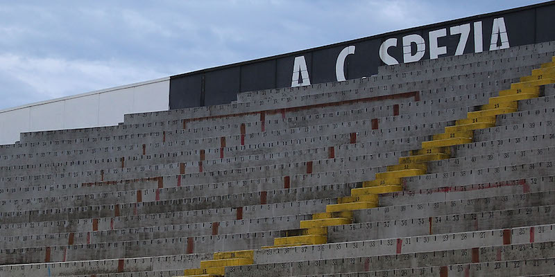 Una tribuna dello stadio Alberto Picco di La Spezia (Gabriele Maltinti/Getty Images)