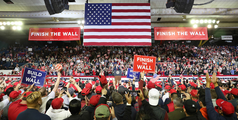 Il comizio di Donald Trump a El Paso. (Joe Raedle/Getty Images)