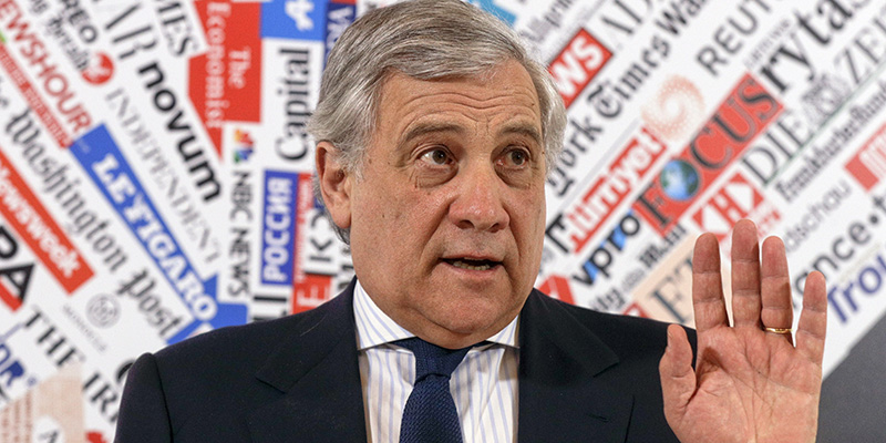 Antonio Tajani, Roma, 4 febbraio 2019 (AP Photo/Gregorio Borgia)