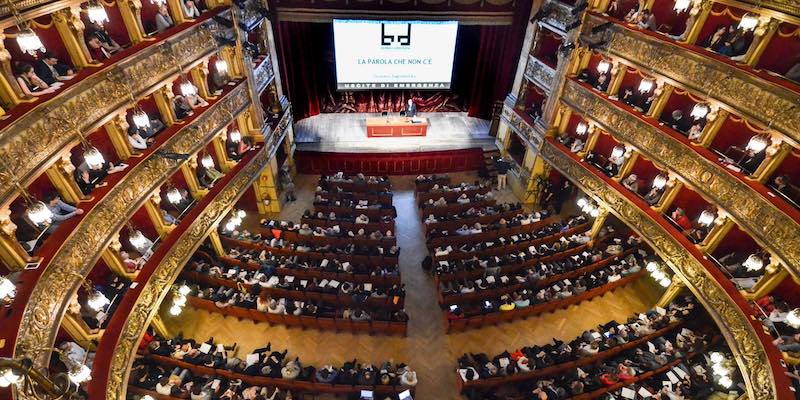 Il Teatro Carignano di Torino durante un evento di Biennale Democrazia 2017 (Biennale Democrazia)