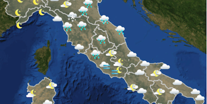 Le previsioni meteo per lunedì 25 marzo
