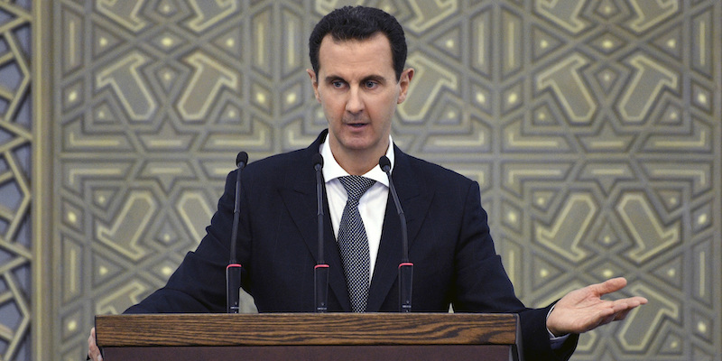 Il presidente siriano Bashar al Assad nel 2018 (SANA via AP)