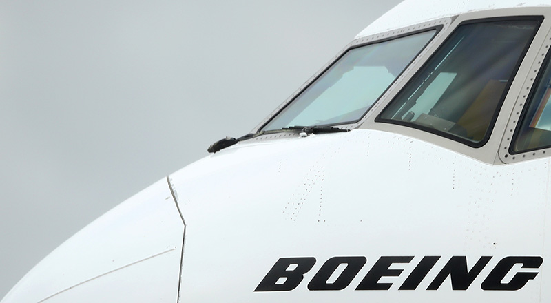 Il muso di un Boeing 737 MAX 8 (Cameron Spencer/Getty Images)
