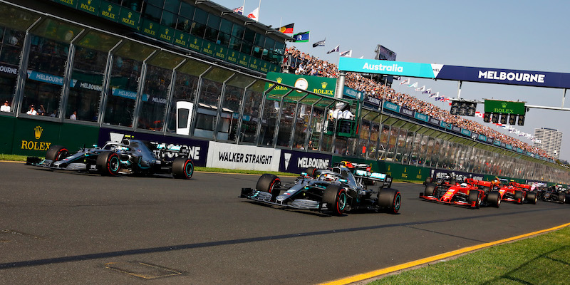 Le monoposto alla partenza del Gran Premio d'Australia di Formula 1 (Getty Images)