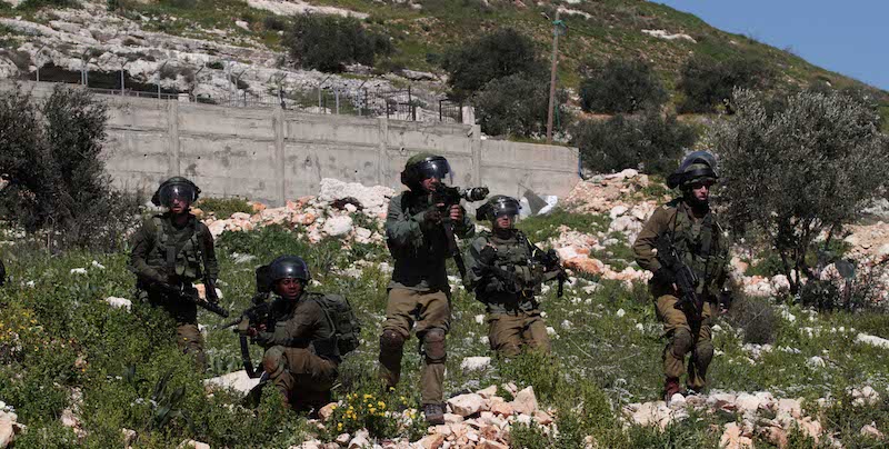 Soldati israeliani a Nablus, in Cisgiordania, 8 marzo 2019
(© Nidal Eshtayeh/Xinhua via ZUMA Wire)