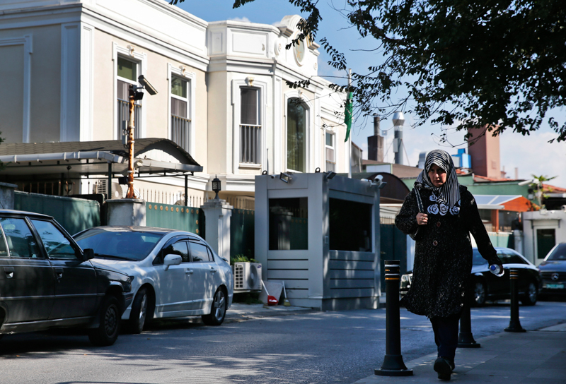 La casa del console saudita a Istanbul. (AP Photo/Lefteris Pitarakis)