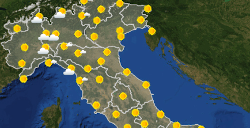 Le previsioni meteo per domenica 24 marzo