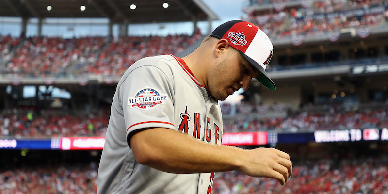 Mike Trout nell'ultimo All-Star Game della Major League Baseball (Getty Images)