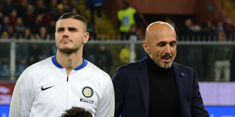 Mauro Icardi e Luciano Spalletti prima di Genoa-Inter (Paolo Rattini/Getty Images)