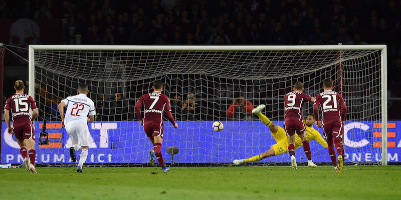 Il rigore di Andrea Belotti in Torino-Milan (Getty Images)