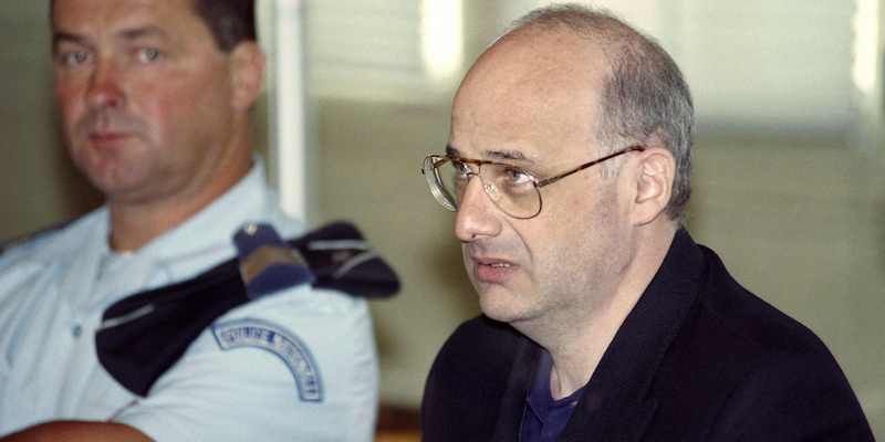 Jean-Claude Romand in tribunale a Bourg-en-Bresse il 25 giugno 1996 (PHILIPPE DESMAZES / AFP)
