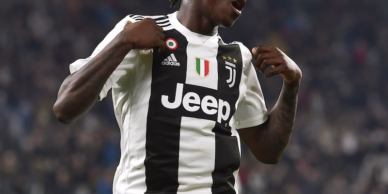 Moise Kean esulta dopo il gol segnato all'Udinese l'8 marzo (Tullio M. Puglia/Getty Images)