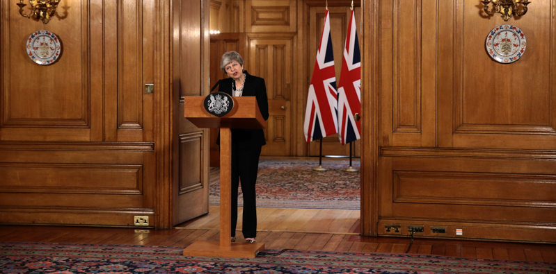 Theresa May annuncia la richiesta di una nuova proroga su Brexit, martedì 2 aprile. (Jack Taylor/Getty Images)