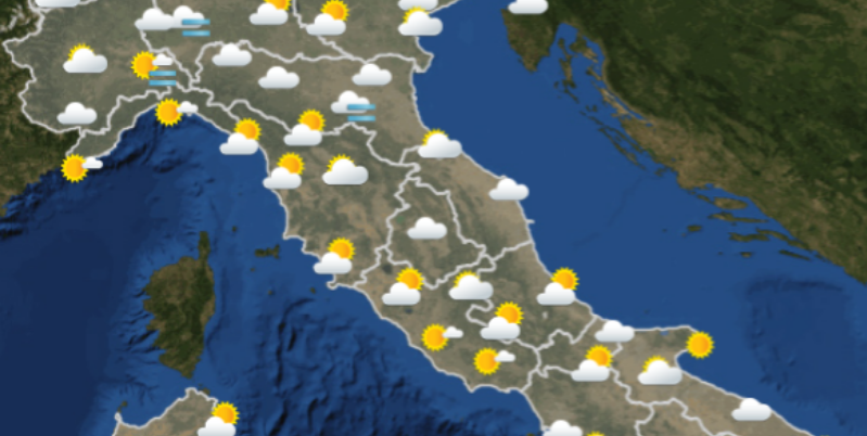 Previsioni del tempo per il 25 aprile