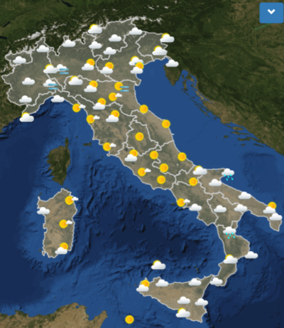 Meteo sabato 6 aprile 2019