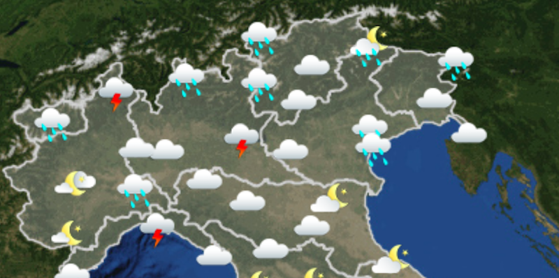 Le previsioni meteo per mercoledì 3 aprile