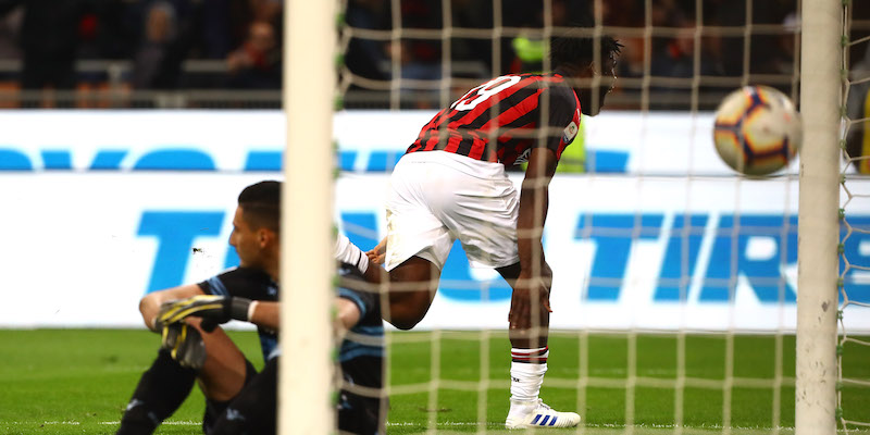 Franck Kessie dopo il rigore segnato alla Lazio (Getty Images)