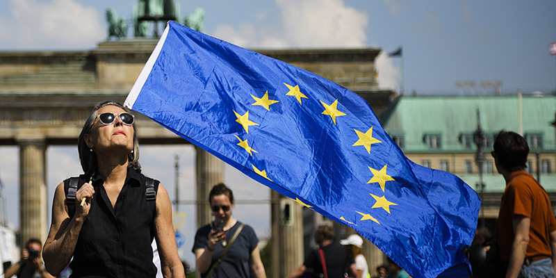 Manifestazione a favore dell'Europa e contro il nazionalismo, Berlino, 19 maggio 2019 (AP Photo/Markus Schreiber)