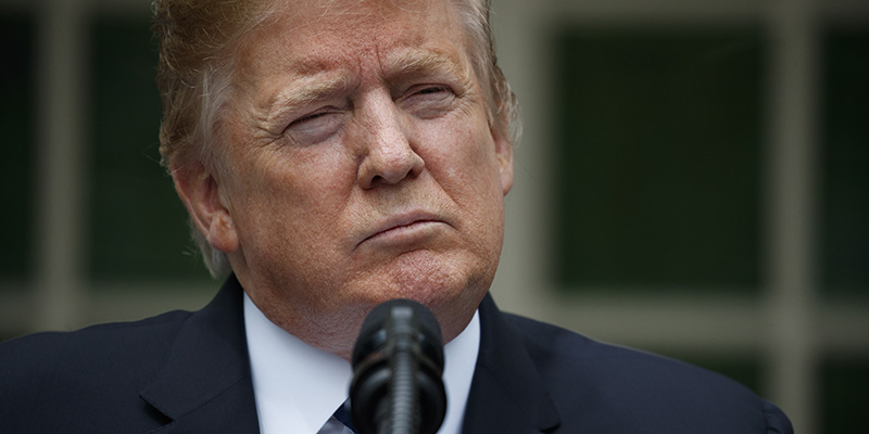 Donald Trump alla Casa Bianca, 22 maggio 2019 (AP Photo/Evan Vucci)