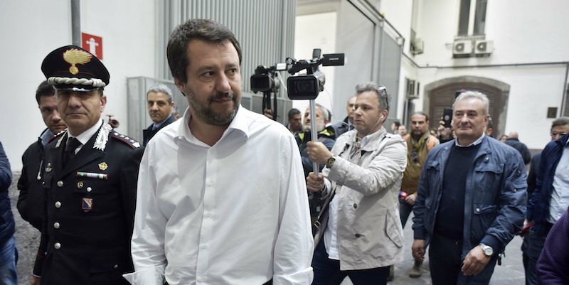 Matteo Salvini a Napoli (Alessandro Pone - LaPresseNapoli) 