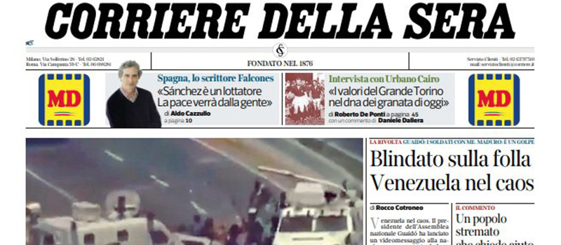 Le prime pagine di mercoledì 1 maggio 2019