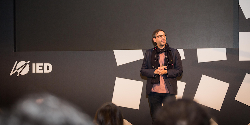 Il designer Federico Ferretti durante l’edizione 2018 di Envisioning Forum, promosso da IED Milano (IED)