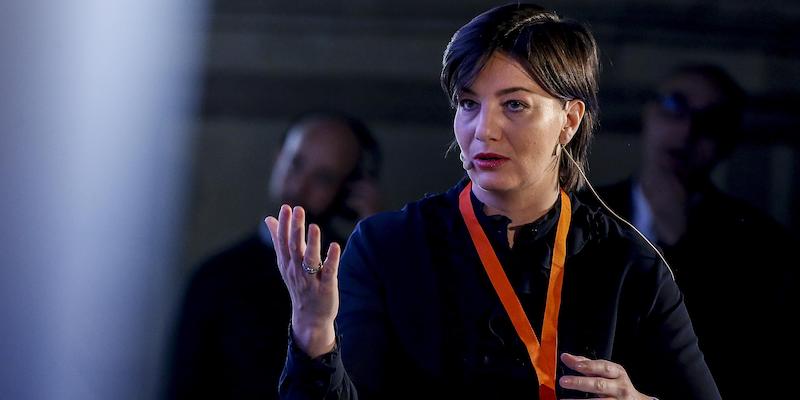 Lara Comi, vicepresidente del Partito Popolare Europeo e membro di Forza Italia, a Roma, il 16 aprile 2019 (ANSA/FABIO FRUSTACI)
