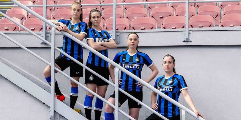 Le giocatrici dell'Inter Femminile con la nuova maglia Nike (Inter/Nike)