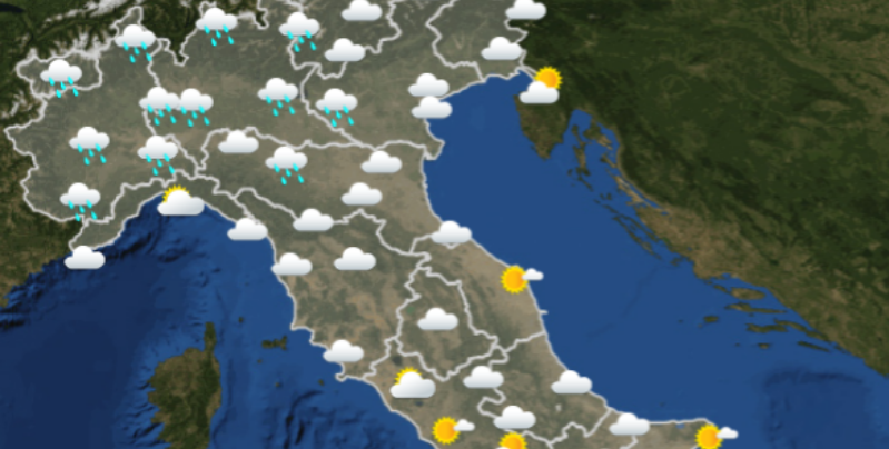 Le previsioni meteo per mercoledì 8 maggio