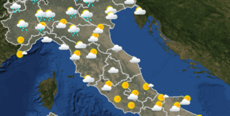 Meteo sabato 11 maggio 2019