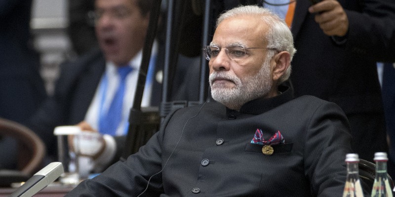 Il primo ministro indiano Narendra Modi al G20 del 2016, in Cina (Mark Schiefelbein - Pool/Getty Images)