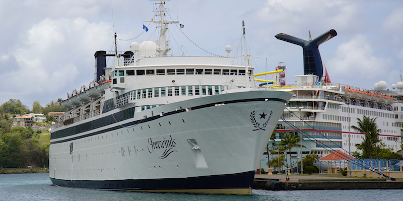 La nave di Scientology che era stata messa in quarantena a Santa Lucia per un caso di morbillo ha lasciato l'isola