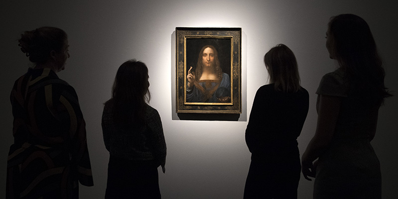 Il "Salvator Mundi" in mostra a Londra (Carl Court/Getty Images)