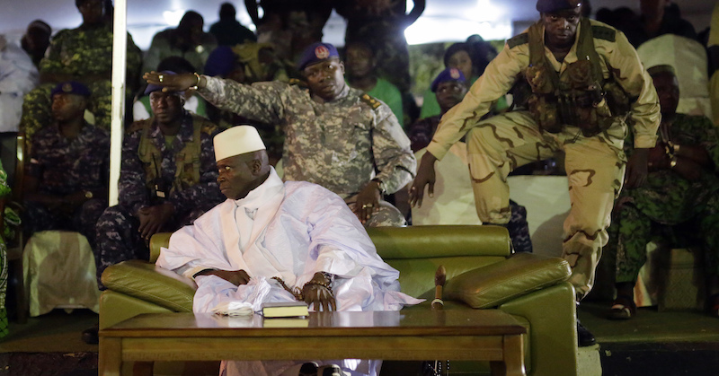 Yahya Jammeh nel 2016 (AP Photo/Jerome Delay, File)