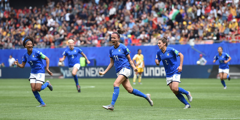 Barbara Bonansea esulta dopo il gol segnato all'Australia (Tullio M. Puglia/Getty Images)