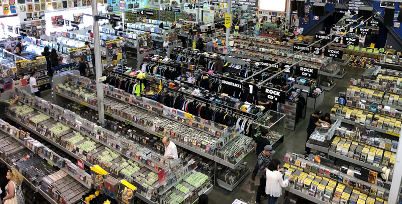 Il negozio di dischi Amoeba Music a Los Angeles. (Kirby Lee via AP)