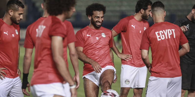 Mohamed Salah in allenamento con l'Egitto, paese ospitante della Coppa d'Africa 2019 (Sameh Abo Hassan/picture-alliance/dpa/AP Images)