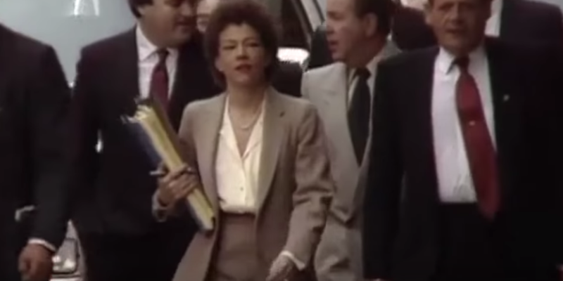 Elizabeth Lederer in una scena del documentario del 2013 "The Central Park Five"