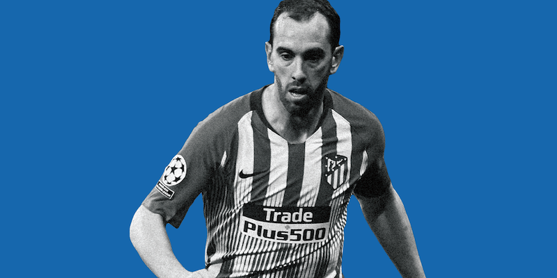 Diego Godin con la maglia dell'Atletico Madrid (Getty Images)