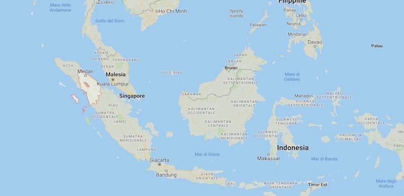 La regione Sumatra del Nord, dove il 21 giugno 2019 c'è stato un grosso incendio in una fabbrica di fiammiferi 