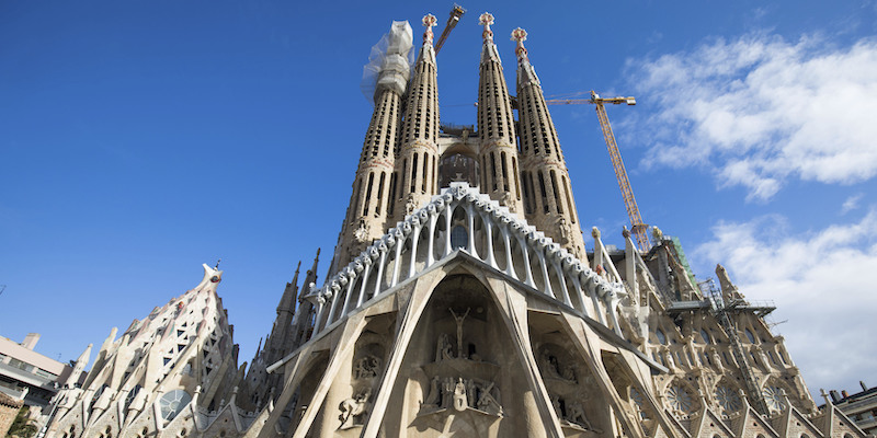 La Sagrada Familia, a Barcellona, il 20 dicembre 2017 . (Frank Rumpenhorst/picture-alliance/dpa/AP Images)