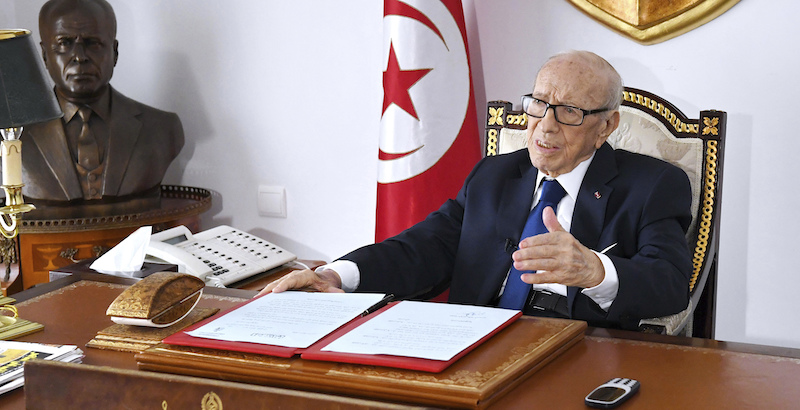 Beji Caid Essebsi (Slim Abid/Tunisian Presidency via AP)