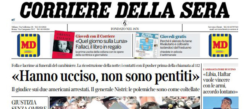 Le prime pagine di martedì 30 luglio 2019