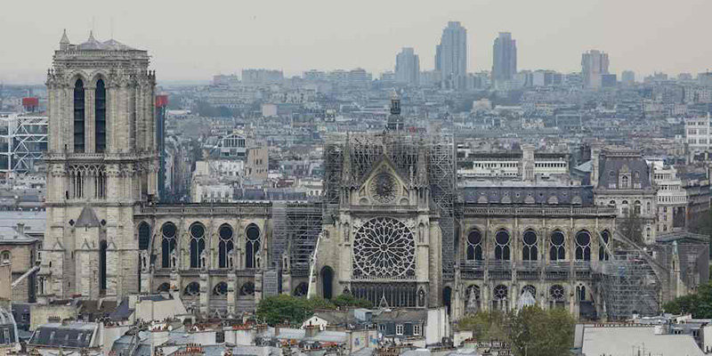 Notre-Dame, Parigi, 16 aprile 2019
(LUDOVIC MARIN/AFP via LaPresse)