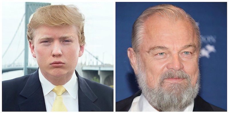 Da sinistra, il presidente degli Stati Uniti Donald Trump e l'attore Leonardo DiCaprio