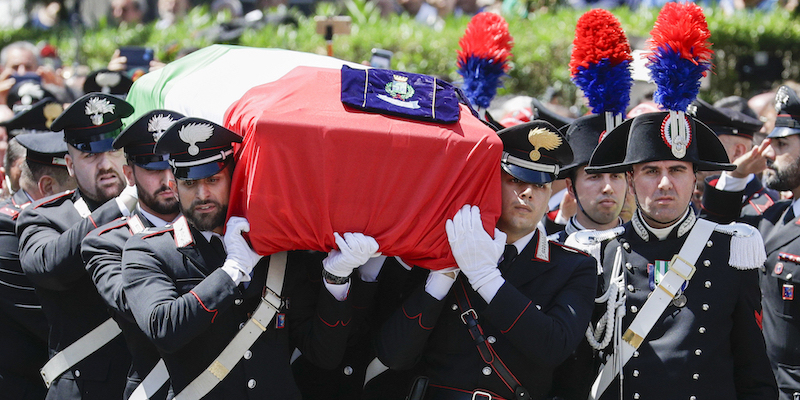 Le foto del funerale del carabiniere ucciso a Roma