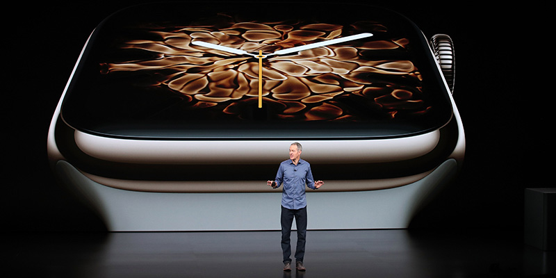 Jeff Williams durante una presentazione di Apple nel settembre del 2018 (Justin Sullivan/Getty Images)